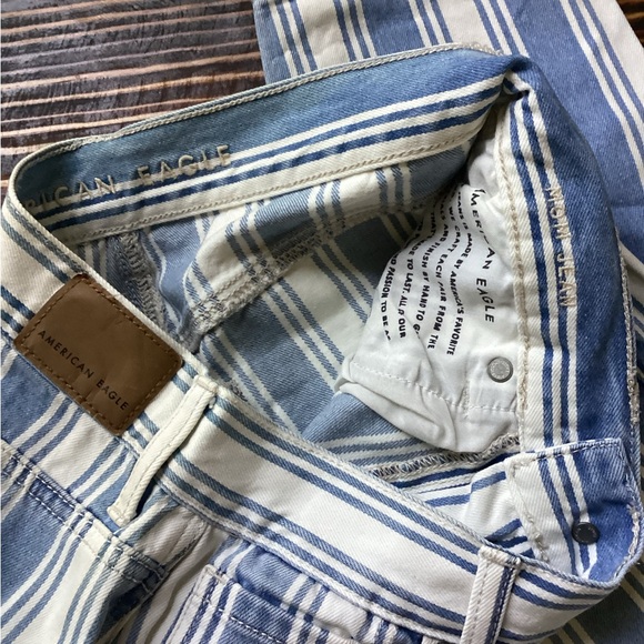 American Eagle Outfitters Blue and White Striped Size 2 - Picture 4 of 6